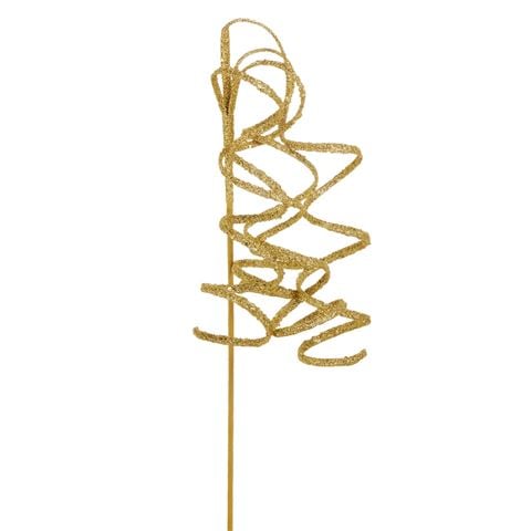 Raz - Holiday Spectacular Glittered Gold Spring Spray 84cm