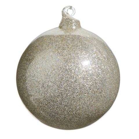 Raz Bows & Baubles Hanging Ornament Champagne Glitter 10cm - Peter's of Kensington