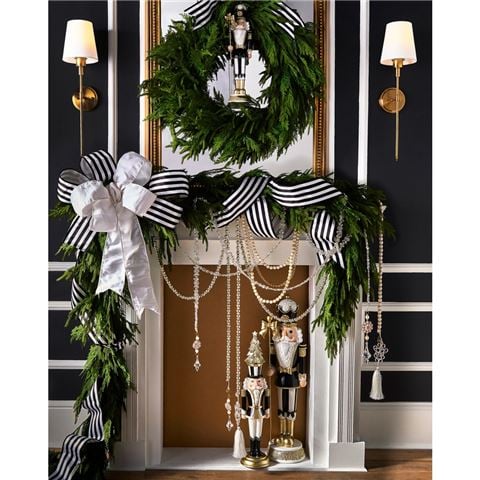 Raz - Bows & Baubles Black and Gold Nutcracker 60cm