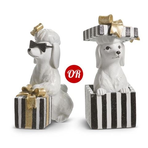 Raz - Bows & Baubles Puppy Present Assorted 15cm-16.5cm