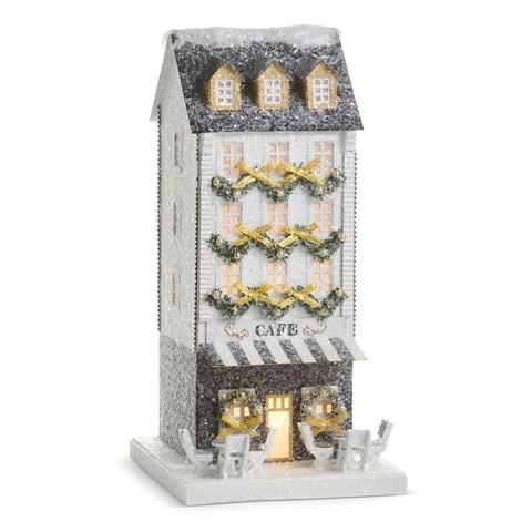 Raz - Bows & Baubles Lighted Paper Cafe 37cm