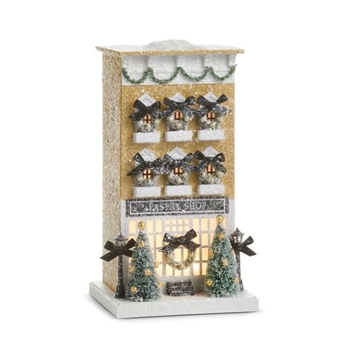 Raz Bows & Baubles Lighted Paper Pastry Shop 33.5cm - Peter's of Kensington
