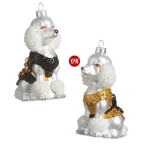 Raz - Bows & Baubles Fancy Poodle Ornament Assorted 10cm