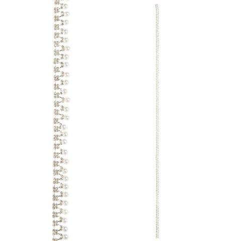 Raz - Bows & Baubles Jewel and Pearl Garland 183cm