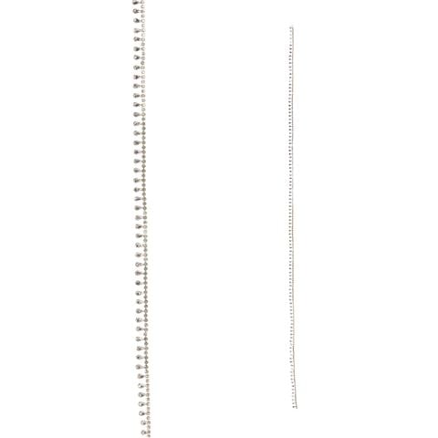 Raz - Bows & Baubles Silver Rhinestone Garland 152cm