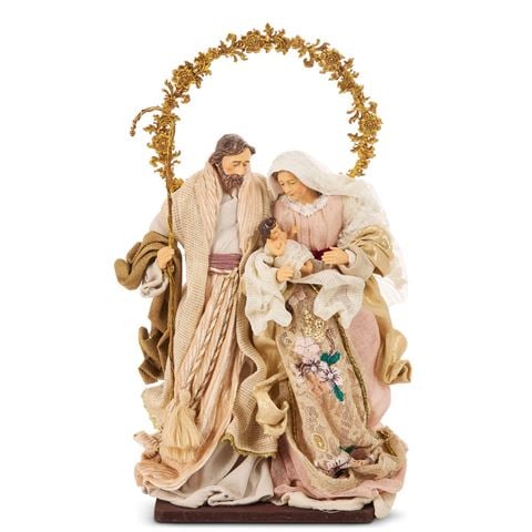 Raz - Winterfolk Holy Family with Halo Arch 39.5cm
