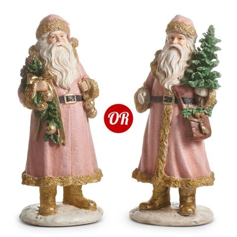 Raz Winterfolk Pink Old World Santa Assorted 35.5cm - Peter's of Kensington