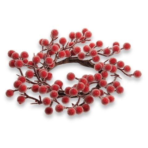 Raz - Yuletide Traditions Iced Berry Candle Ring 21.5cm