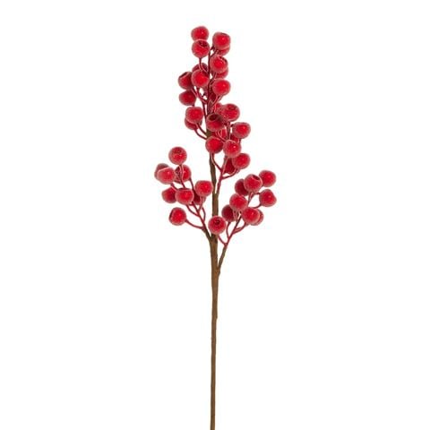 Raz - Enchanted Forest Sugared Bright Red Berry Spray 63.5cm