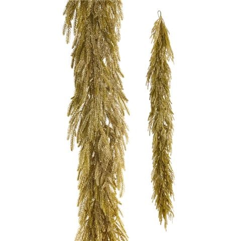 Raz - Enchanted Forest Gold Pine Garland 183cm
