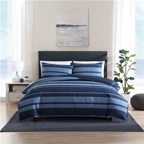 Nautica - Longpoint Quilt Cover Set King Navy 3pce