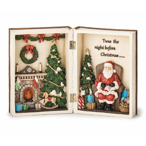 Roman Christmas - Santa Reading Christmas Book Figurine