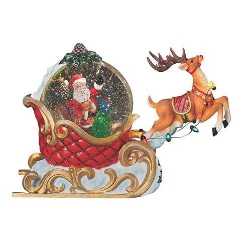 Roman Christmas - Confetti Lites Musical Christmas Santa Sleigh & Reindeer