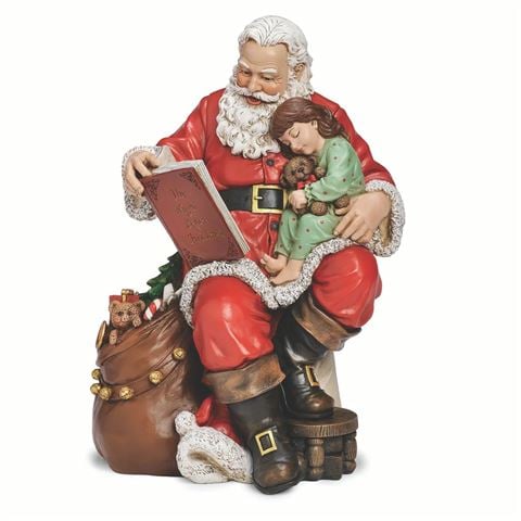 Roman Christmas - Joseph's Studio Santa Reading to Child Figure