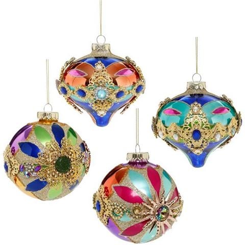Mark Roberts Venetian Jeweled Ornament Set 4pce - Peter's of Kensington