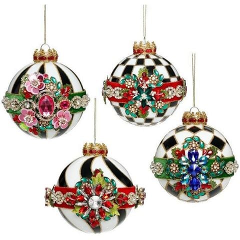 Mark Roberts Timeless Jeweled Ornament Set 4pce - Peter's of Kensington