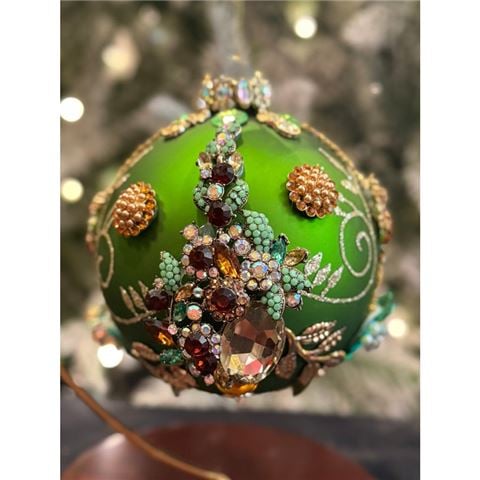 Mark Roberts Kings Jewel Ball Ornament Green - Peter's of Kensington