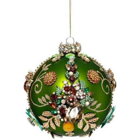 Mark Roberts Kings Jewel Ball Ornament Green - Peter's of Kensington