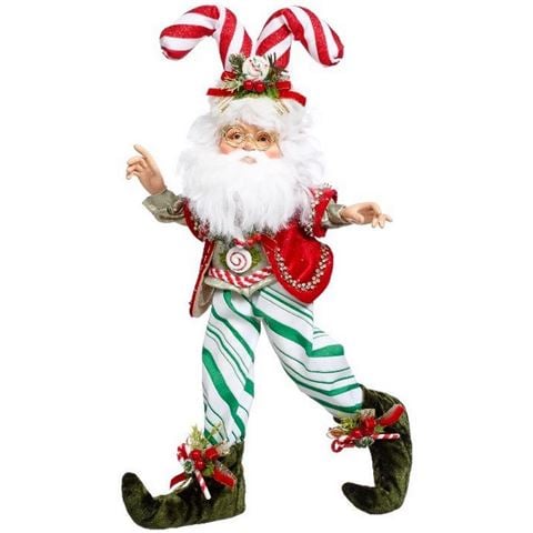 Mark Roberts North Pole Candy Cane Elf Small - Peter's of Kensington