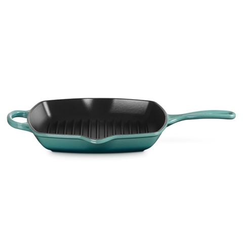 Le Creuset - Signature Square Grillit Bleu Riviera 26cm