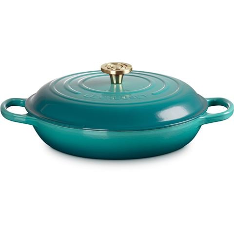 Le Creuset - Signature Shallow Casserole Bleu Riviera 30cm