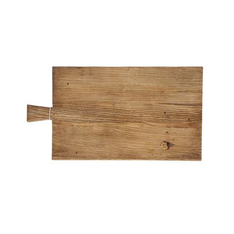 Ivory House - Rectangular Elm Wood Serving Board with Handle Large 60x40cm