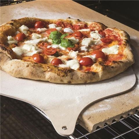 Pepita - Fireclay Pizza Stone with Wooden Paddle & Cookbook