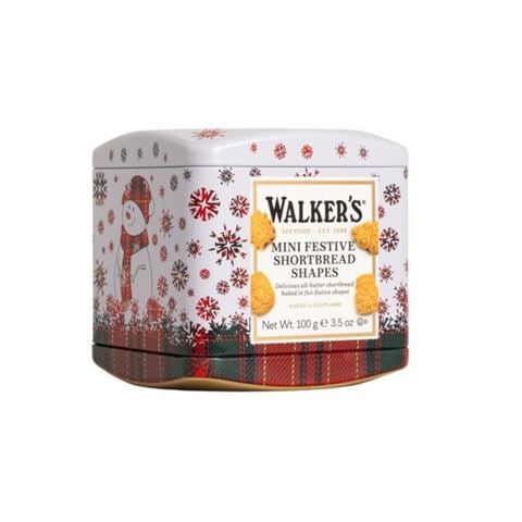Walkers - Mini Shortbread Festive Shapes Tin 100g