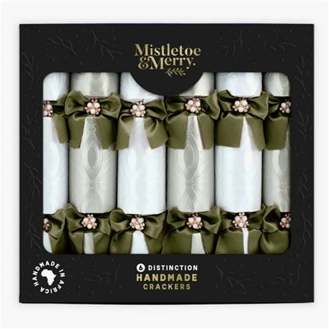 Mistletoe & Merry Distinction Pearlised Baroque XL Cracker Set 6pce - Peter's of Kensington