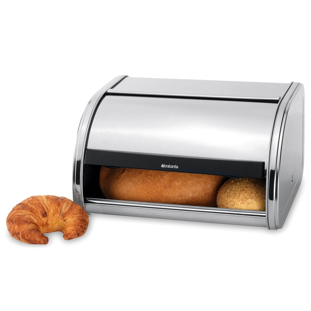 Brabantia Roll Top Bread Bin Medium Matte Steel Peter's of Kensington