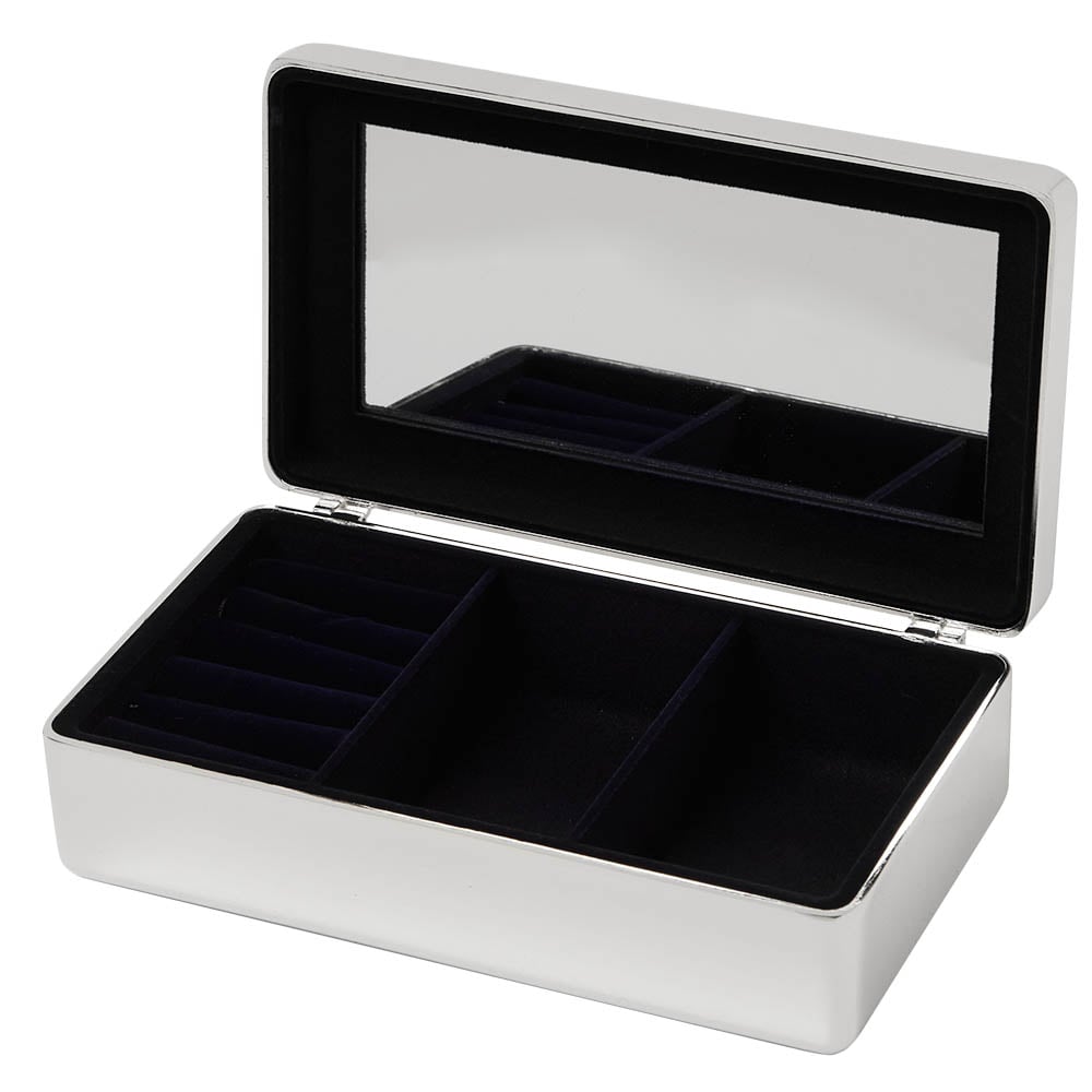 Whitehill Large Silver Plated Beaded Jewellery Box Peter's of