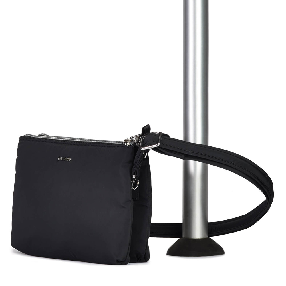 Pacsafe Stylesafe Double Zip Crossbody Bag Black Peter's of Kensington