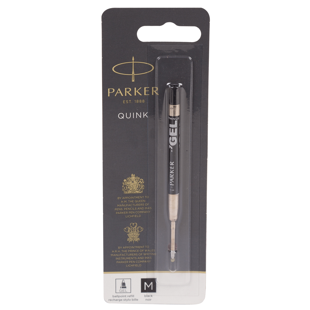 NEW Parker Gel Black Medium Ballpoint Pen Refill 3501179503448 eBay