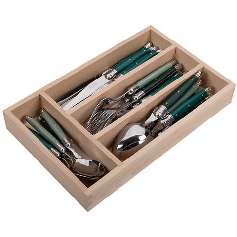 Debutante Cutlery Forest Green Set 24pce