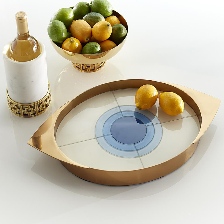 Jonathan Adler Harlequin Eye Tray Multi Blue Peter's of Kensington