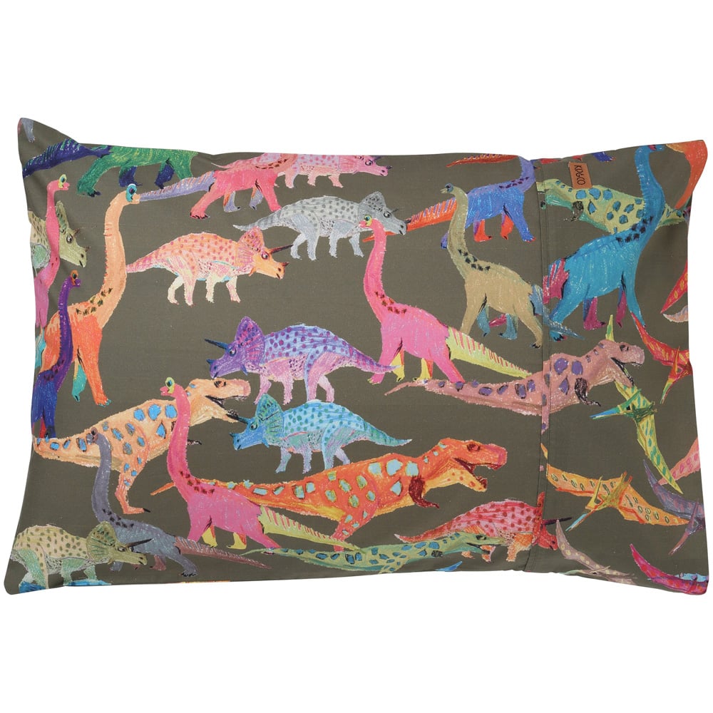 Kip Co Dino Earth Cotton Pillowcases 1P Single