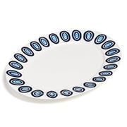 ThemisZ - The Kyklos Serving Platter Blue on White Oval 38cm