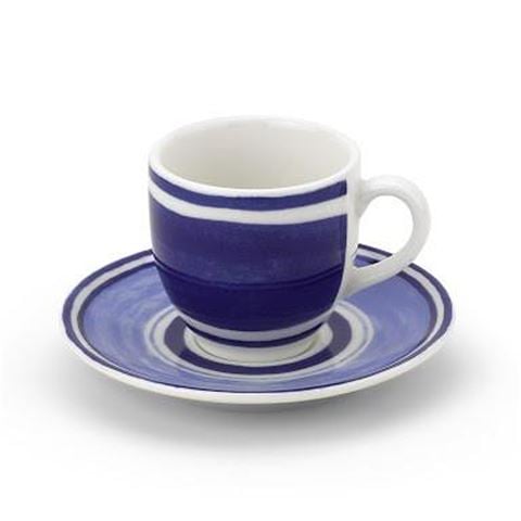 The Maze Espresso Cup and Saucer Blue