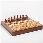 Italfama - Wood Classic Profession Chess Set w/Drawer 40cm