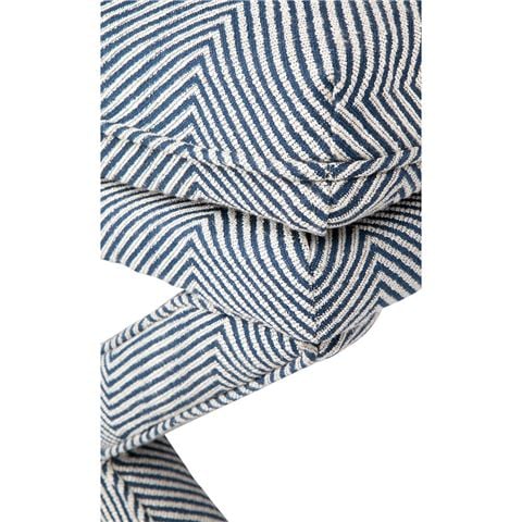 Cafe Lighting Candace Stool Chevron Blue Linen - Peter's of Kensington