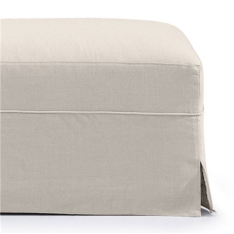 Cafe Lighting Brighton Slip Cover Bench Ottoman L Natural - Peter's of Kensington