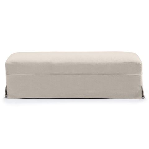 Cafe Lighting Brighton Slip Cover Bench Ottoman L Natural - Peter's of Kensington
