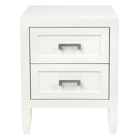 Cafe Lighting Soloman Bedside Table Small White - Peter's of Kensington