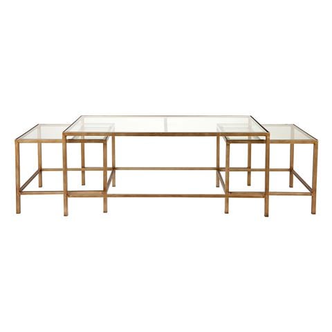 Cafe Lighting Cocktail Glass Nesting Coffee Table Antique - Peter's of Kensington