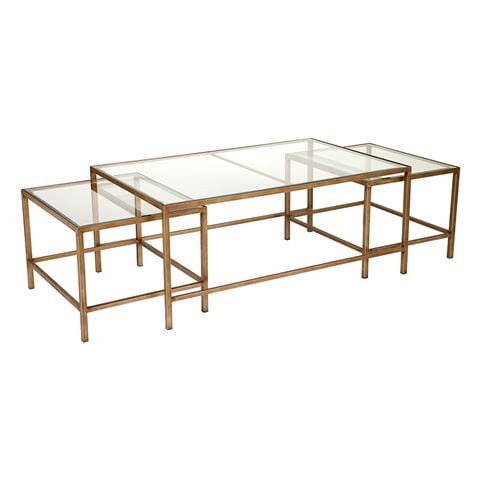 Cafe Lighting Cocktail Glass Nesting Coffee Table Antique - Peter's of Kensington