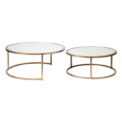 Cafe Lighting - Serene Nesting Coffee Tables Antique Gold