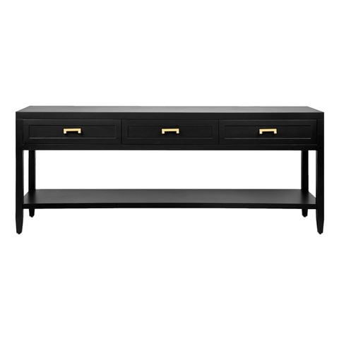 Cafe Lighting Soloman Console Table Large Black - Peter's of Kensington