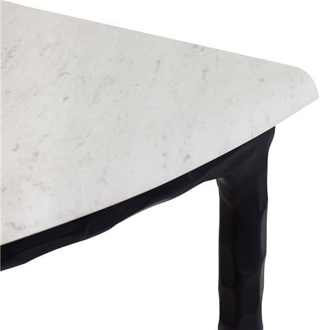 Cafe Lighting Heston Marble Demilune Table Black - Peter's of Kensington