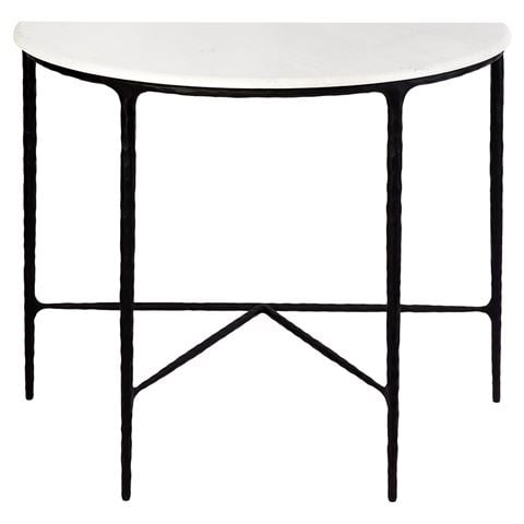 Cafe Lighting Heston Marble Demilune Table Black - Peter's of Kensington