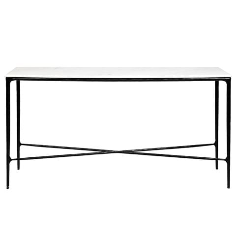 Cafe Lighting Heston Marble Console Table Black Medium - Peter's of Kensington